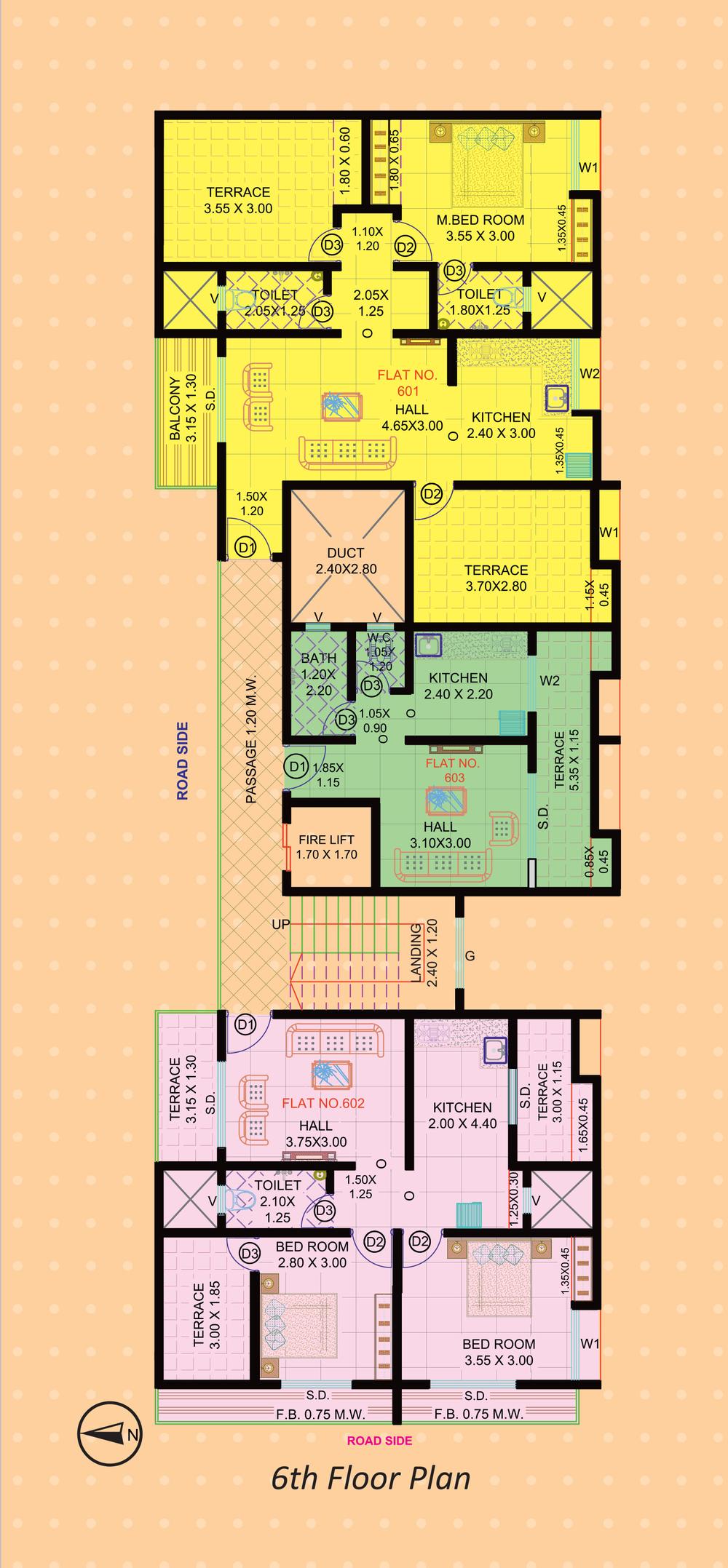 6th Floor Plan — Akar Shere Plaza